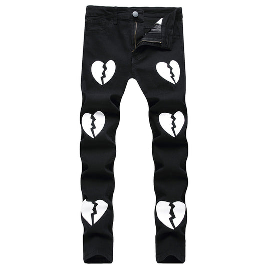 Men's Casual Stretch Pencil Jeans - Hip-Hop Streetwear