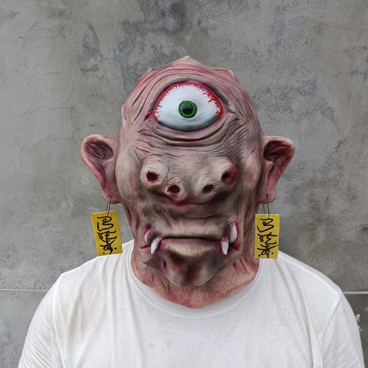 Realistic One-eyed Behemoth Monster Halloween Mask