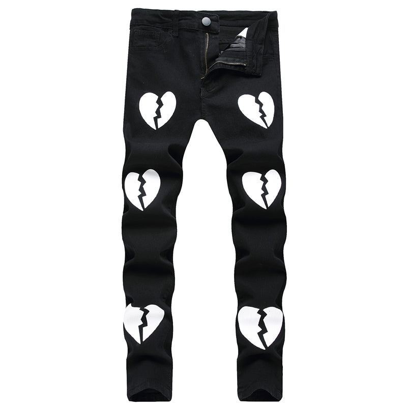 Men's Casual Stretch Pencil Jeans - Hip-Hop Streetwear