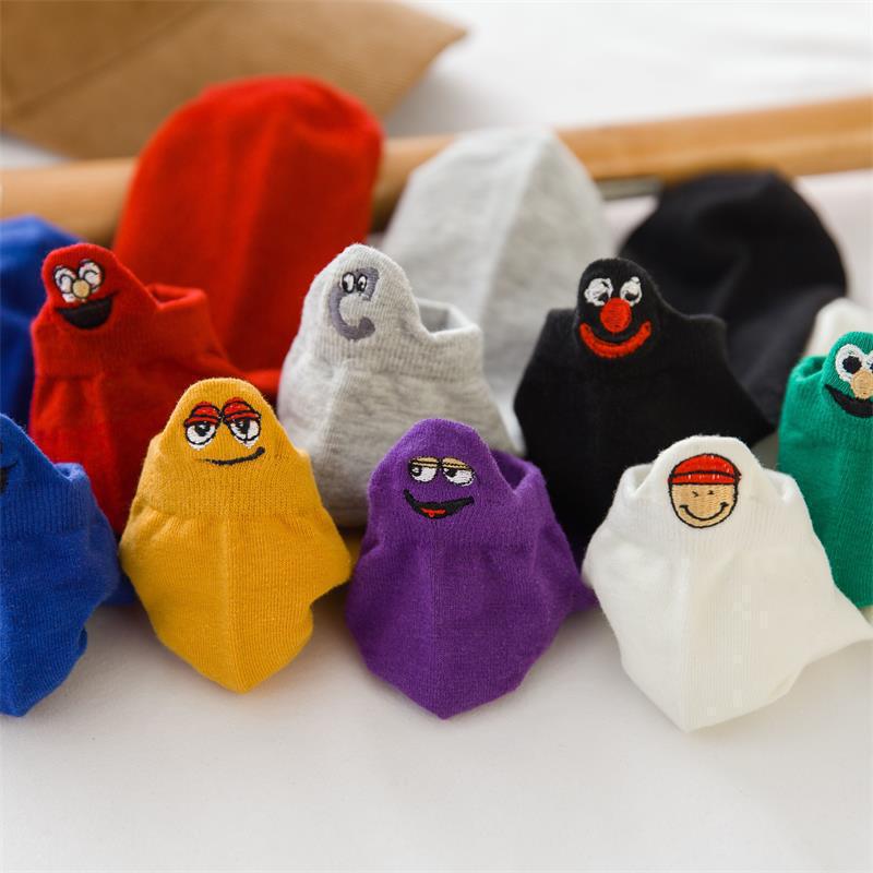 Sesame Street Funny Face Ankle Socks for Couples