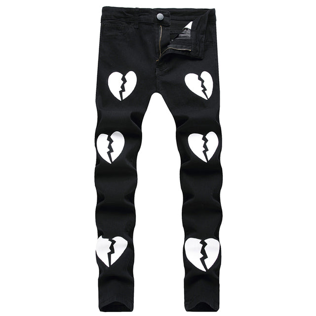 Men's Casual Stretch Pencil Jeans - Hip-Hop Streetwear